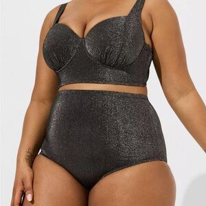 Torrid Shimmer Bikini Size 3 (D/DD)